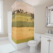 Dorf in Frankreich impressionistische Landschaftsk Duschvorhang (Beispiel)