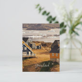 Dorf in Grönland, landschaftliche Landschaftsbilde Karte (Stehend Vorderseite)