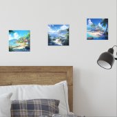 Dorf in Küstenstadt Bilderwand Sets (Schlafzimmer)