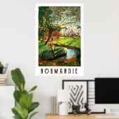 Dorf in Normandie, Frankreich Poster (Heimbüro)