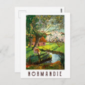 Dorf in Normandie, Frankreich Postkarte (Vorne/Hinten)