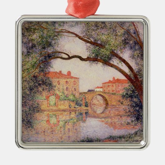 Dorf in Normandie Silbernes Ornament (Vorne)