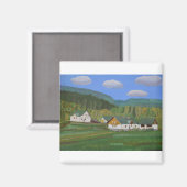 Dorf in Polen Magnet (Vorderseite/Rückseite)