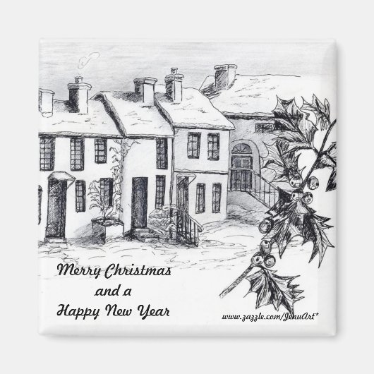 Dorf in Snow Magnet (Vorne)