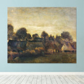 Dorf in Twilight (1884) Leinwanddruck (Insitu (Holzboden))