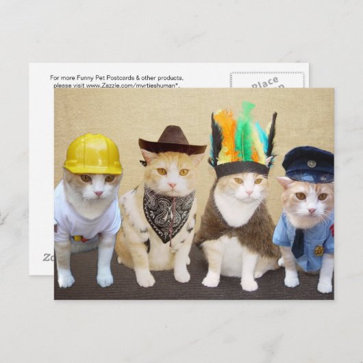 Dorf-Kätzchen Postkarte (Vorne/Hinten)