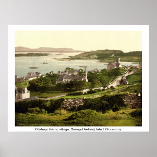 Dorf Killybegs, Vintages Donegal Irland Poster