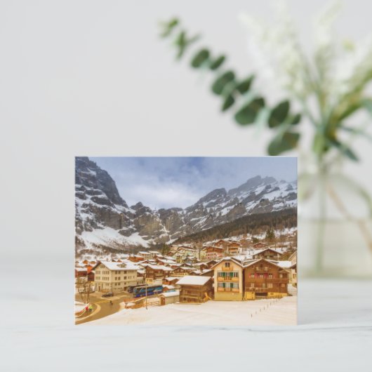 Dorf Leukerbad, Schweiz Postkarte (Stehend Vorderseite)