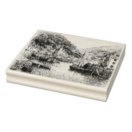 Dorf Lynmouth, Devon Gummistempel