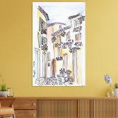 Dorf Mougins | Provence, Südfrankreich Leinwanddruck (Insitu (Wohnzimmer))