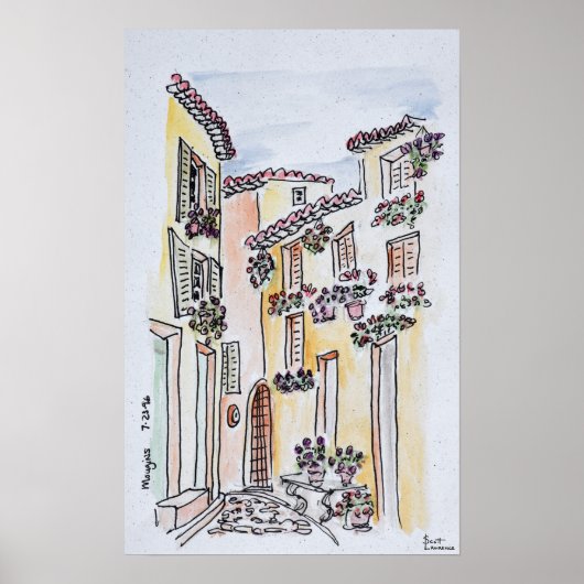 Dorf Mougins | Provence, Südfrankreich Poster (Vorne)