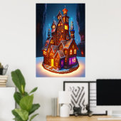 Dorf Nice Gingerbread | Art der AI Poster (Heimbüro)