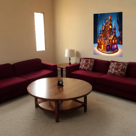 Dorf Nice Gingerbread | Art der AI Poster