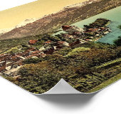 Dorf Oberhofen, Berner Oberland, Schweiz c Poster (Ecke)