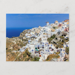 Dorf Oia auf der Insel Santorini, im Norden Griech Postkarte