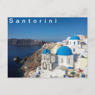 Dorf Oia in Santorini Postkarte