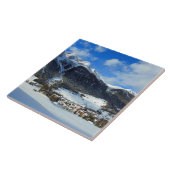 Dorf Schweiz im Bergtal Fliese (Seite)