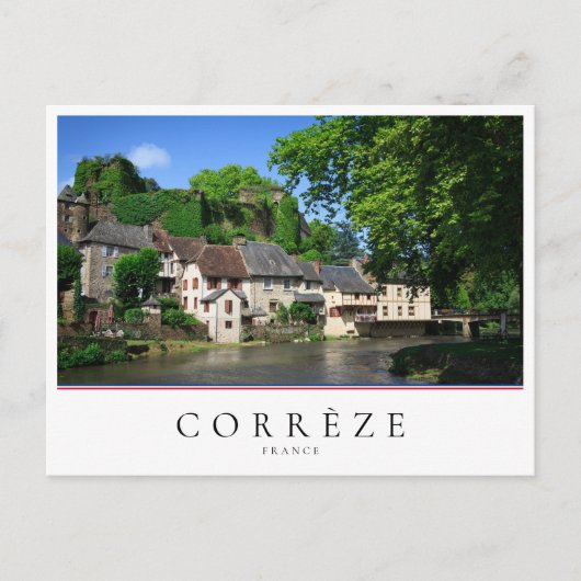 Dorf Segur-le-Chateau in Corrèze, Frankreich Postkarte (Vorderseite)