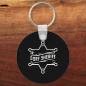 Dorf Sheriff Police Policeman Police Badges Gif Schlüsselanhänger (Vorderseite)