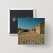 Dorf-Straße mit Häusern Button (Vorne & Hinten)