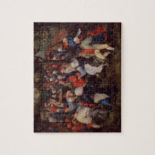 Dorf-Tanz (Öl auf Platte) Puzzle (Vertikal)