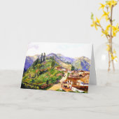 Dorf Tosari, Java, 1876 Malerei Karte (Gelbe Blume)