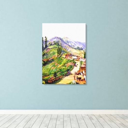 Dorf Tosari, Java, 1876 Malerei Leinwanddruck (Insitu (Holzboden))