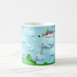 Dorf über den Wolken Kaffeetasse