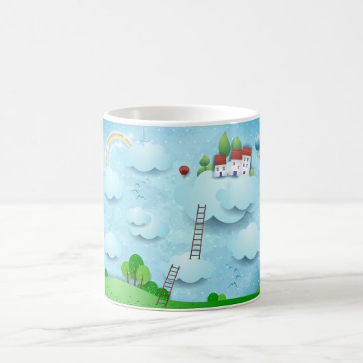 Dorf über den Wolken Kaffeetasse (Mittel)