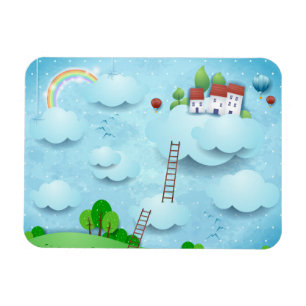Dorf über den Wolken Magnet