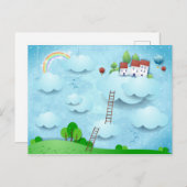 Dorf über den Wolken Postkarte (Vorne/Hinten)