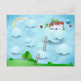 Dorf über den Wolken Postkarte