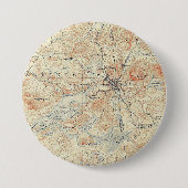 Dorf und Gebiet des Saranac Sees in Adirondacks Button (Vorderseite)