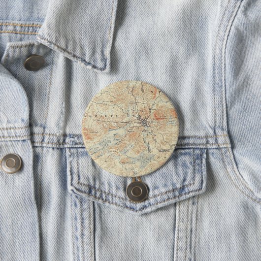 Dorf und Gebiet des Saranac Sees in Adirondacks Button (Beispiel)