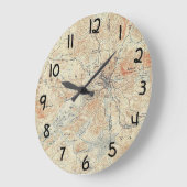 Dorf und Gebiet des Saranac Sees in Adirondacks Große Wanduhr (Winkel)