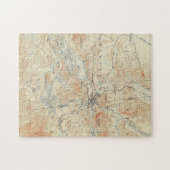 Dorf und Gebiet des Saranac Sees in Adirondacks Puzzle (Horizontal)