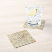 Dorf und Gebiet des Saranac Sees in Adirondacks Rechteckiger Pappuntersetzer (Vor Ort)