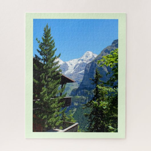 Dorf von Murren in der Schweiz Puzzle (Vertikal)