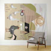 Dorf Wandteppich (Beispiel (Horizontal))