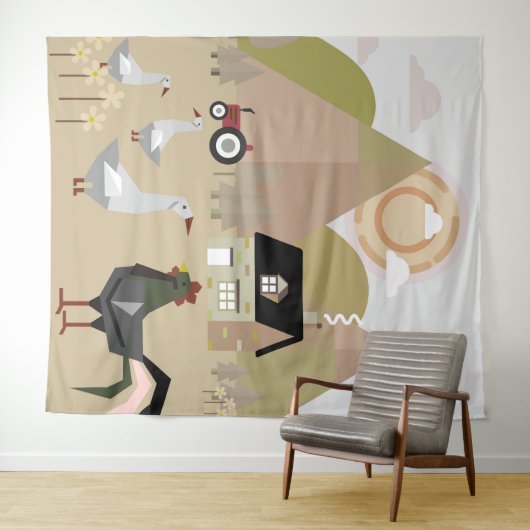 Dorf Wandteppich (Beispiel (Horizontal))