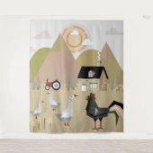 Dorf Wandteppich (Vorderseite)