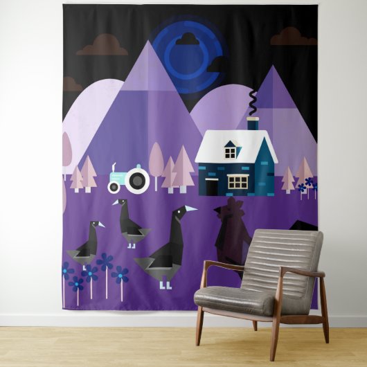 Dorf Wandteppich (Beispiel)