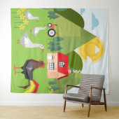 Dorf Wandteppich (Beispiel (Horizontal))