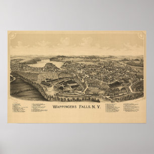 Dorf Wappingers Falls Stadtplan Poster