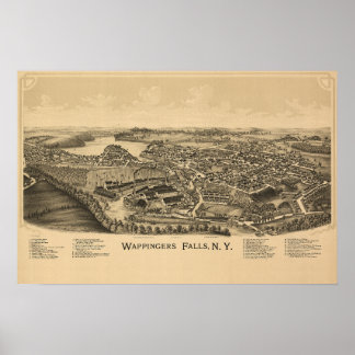 Dorf Wappingers Falls Stadtplan Poster