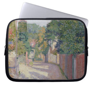 Dorf-Weg (Öl auf Leinwand) Laptopschutzhülle