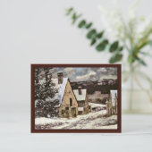 Dorfausfahrt im Winter mit Courbet Gustave Postkarte (Stehend Vorderseite)