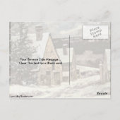 Dorfausfahrt im Winter mit gustave Courbet Postkarte (Rückseite)