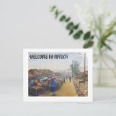 Dorfbewohner, WILLKOMMEN IN AFRIKA Postkarte (Stehend Vorderseite)