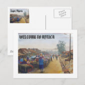 Dorfbewohner, WILLKOMMEN IN AFRIKA Postkarte (Vorne/Hinten)